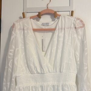 Alyce Paris Elegant White Long Sleeve Dress